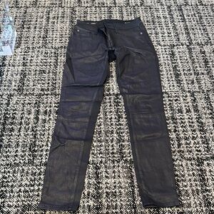 DL black leather jeans